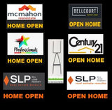 Real Estate Home Open Signs with Lawn Spike Included