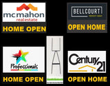 Real Estate Home Open Signs with Lawn Spike Included