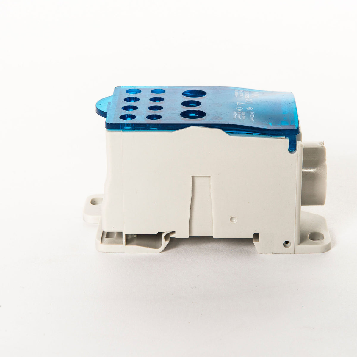 Uxcell 1-in 6-out DIN Rail Terminal Block – 660V 250A Distribution Block With Clear Cover