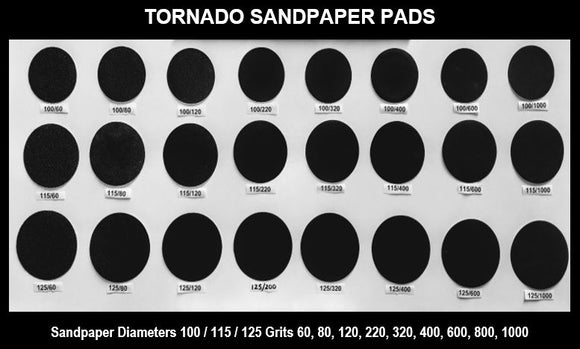 Sandpaper Pads 100mm 115mm 125mm Hook/Loop Velcro 60-1000 Grit