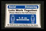 Covid 19 Social Distancing Signs Counter Signs / Stickers / AFrame
