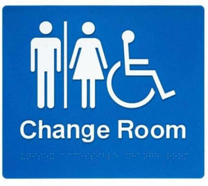 Blue Change Room (Unisex, Accessible Airlock) 180x210 Braille Sign AS1248