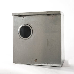 WA Meter Box 4 Galvanised with Window & Lock 450x450