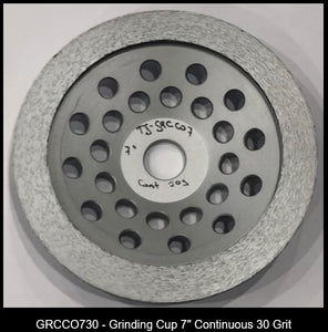 Grinding Cup 7" Continuous 30 Grit