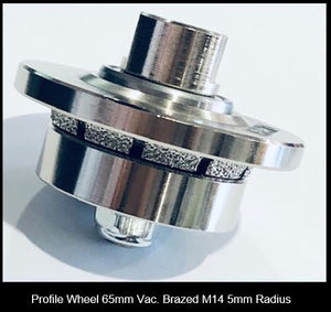 Profile Wheel 65m Vacuum Brazed M14 5mm Radius