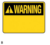 Customizable Warning Signs with Exclamation Mark