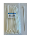 Cable Ties Zip Ties Nylon 66 4.8x200, 100pcs UV Stabilised Bulk White Clear Cable Tie AU