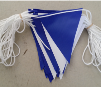 Bunting Safety Flag - Blue / White