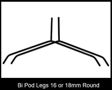 Road Sign Bi-Pod Legs Black Round 1170x700mm